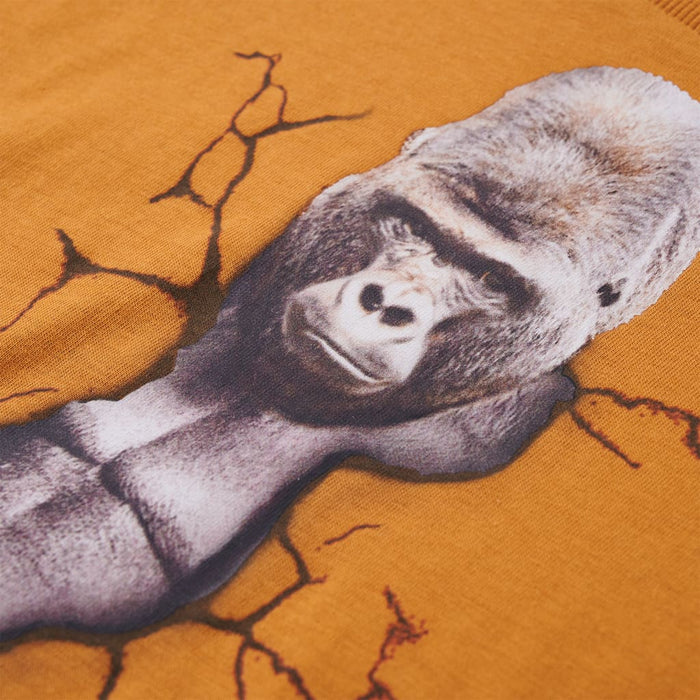 Tricou pentru copii cu mâneci lungi, ocru închis, 92 WALTI