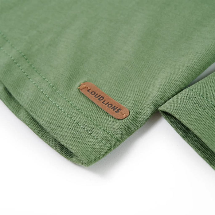 Tricou de copii cu mâneci lungi, kaki deschis, 104 WALTI