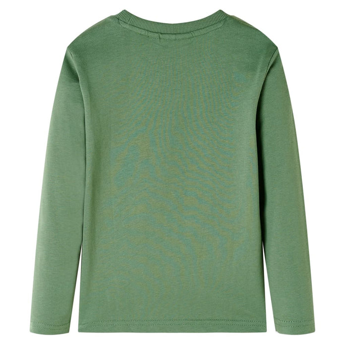 Tricou de copii cu mâneci lungi, kaki deschis, 128 WALTI