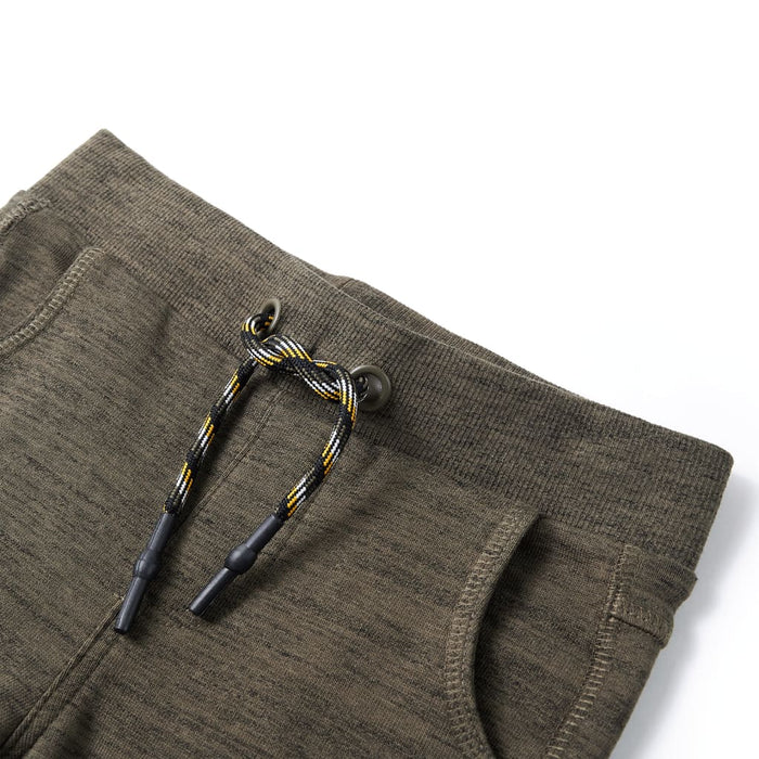 Pantaloni de trening pentru copii, kaki închis melanj, 92 - WALTI WALTI
