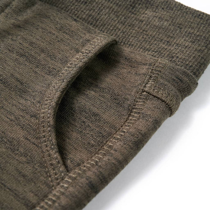 Pantaloni de trening pentru copii, kaki închis melanj, 104 - WALTI WALTI