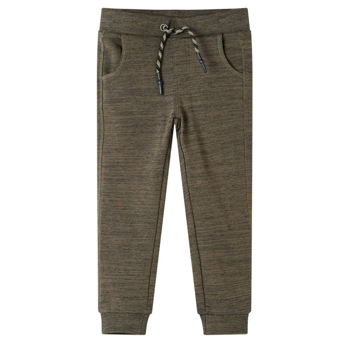 Pantaloni de trening pentru copii, kaki închis melanj, 128 WALTI