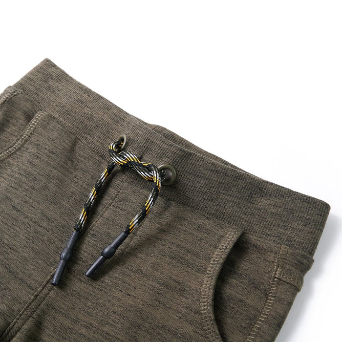 Pantaloni de trening pentru copii, kaki închis melanj, 128 WALTI