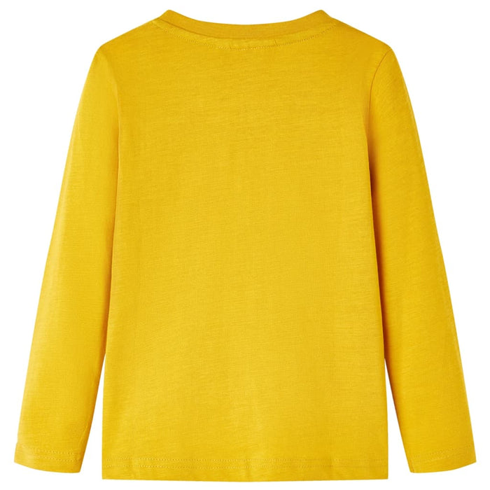 Tricou pentru copii cu mâneci lungi, ocru, 104 - WALTI WALTI