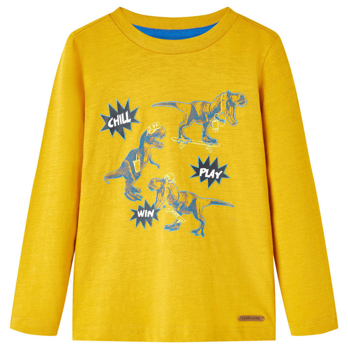 Tricou pentru copii cu mâneci lungi, ocru, 140 WALTI