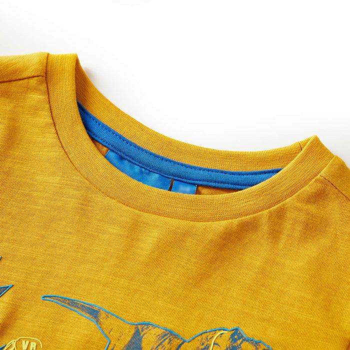 Tricou pentru copii cu mâneci lungi, ocru, 140 WALTI