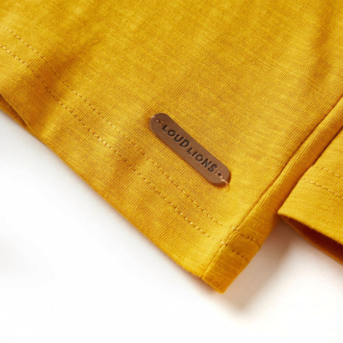 Tricou pentru copii cu mâneci lungi, ocru, 140 WALTI