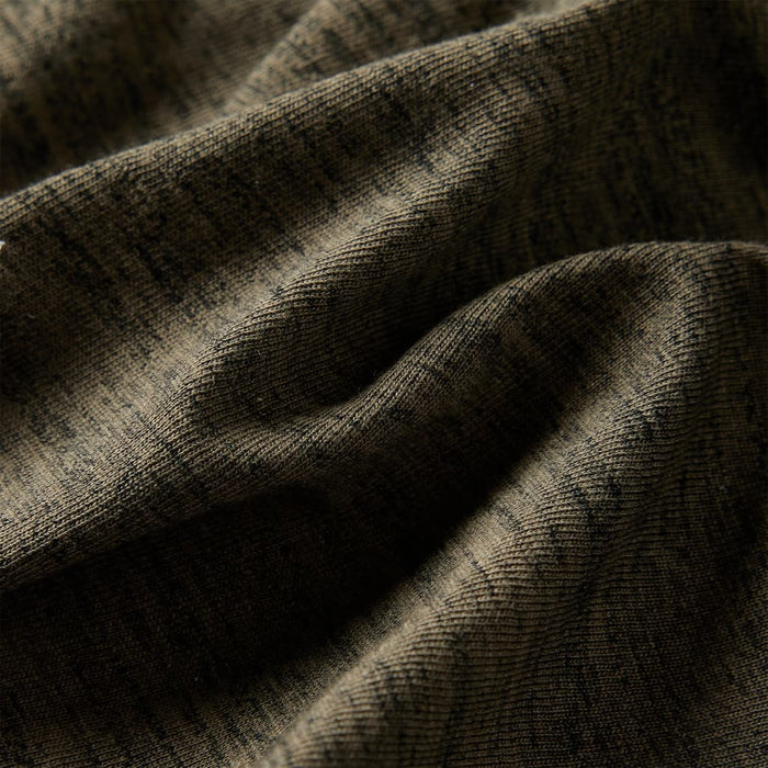 Tricou copii, mâneci lungi, kaki închis melanj, 116 - WALTI WALTI