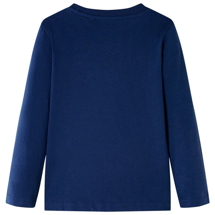 Tricou pentru copii cu mâneci lungi, bleumarin, 104 - WALTI WALTI