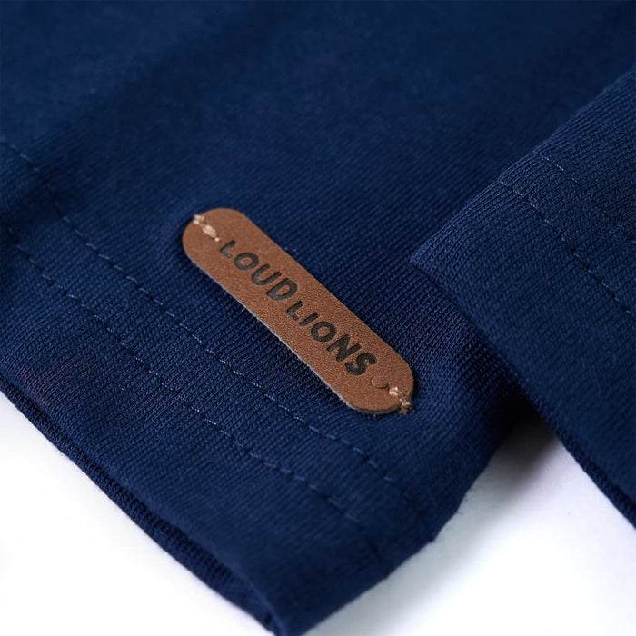 Tricou pentru copii cu mâneci lungi, bleumarin, 104 - WALTI WALTI