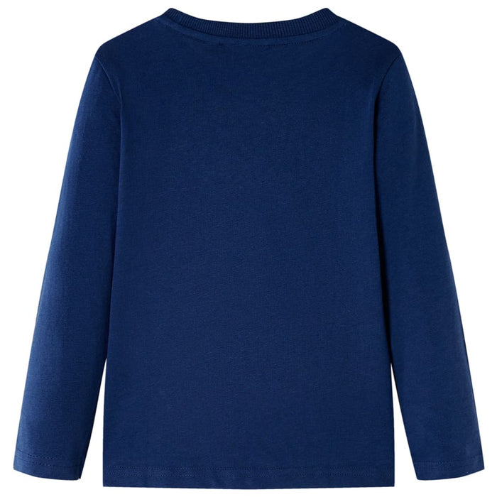 Tricou pentru copii cu mâneci lungi, bleumarin, 116 WALTI