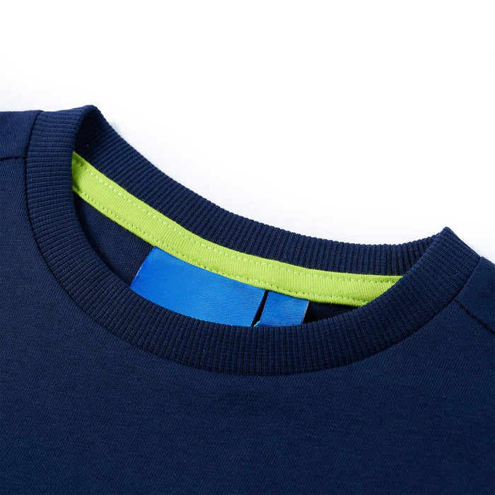 Tricou pentru copii cu mâneci lungi, bleumarin, 128 WALTI