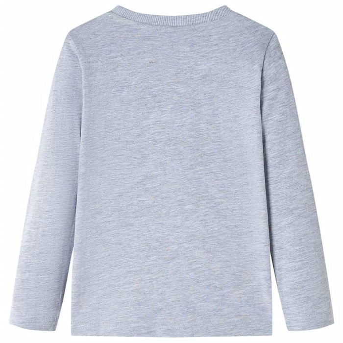 Tricou pentru copii cu mâneci lungi, gri melanj, 104 - WALTI WALTI