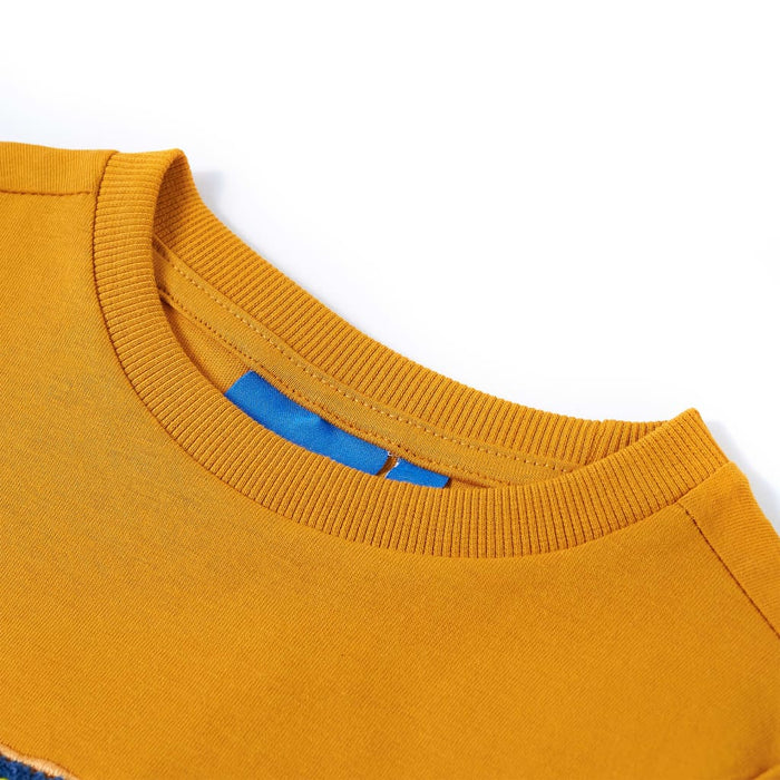 Tricou pentru copii cu mâneci lungi, ocru, 140 WALTI
