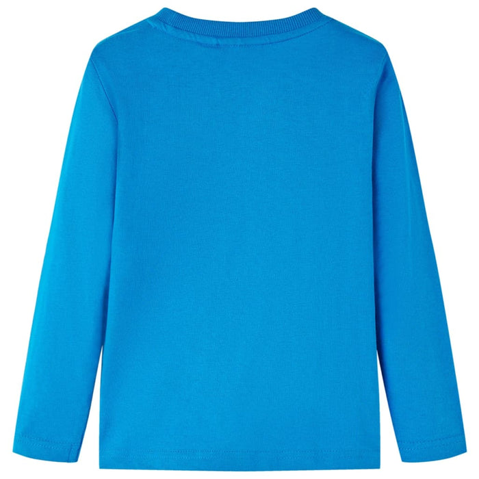 Tricou de copii cu mâneci lungi albastru cobalt 104 WALTI