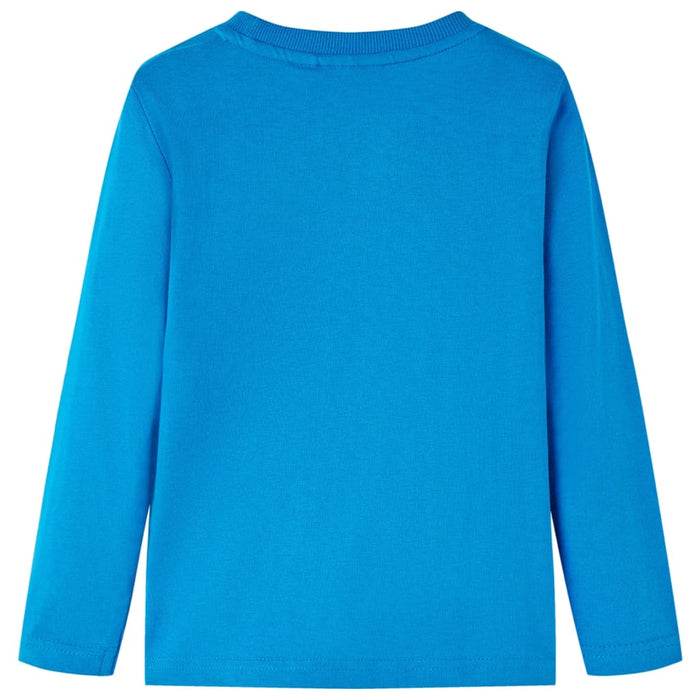 Tricou de copii cu mâneci lungi albastru cobalt 116 WALTI