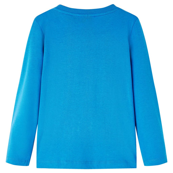 Tricou de copii cu mâneci lungi albastru cobalt, 92 WALTI