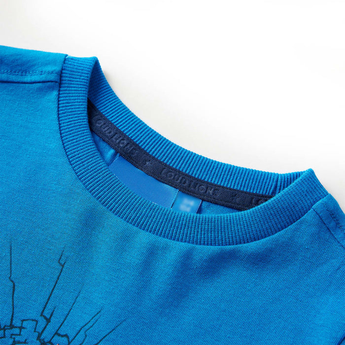 Tricou de copii cu mâneci lungi albastru cobalt, 92 WALTI
