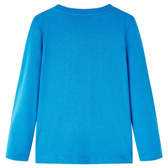 Tricou de copii cu mâneci lungi albastru cobalt, 116 WALTI