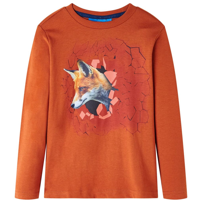 Tricou de copii cu mâneci lungi ruginiu deschis, 104 WALTI