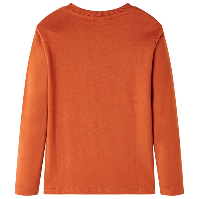 Tricou de copii cu mâneci lungi ruginiu deschis, 116 WALTI