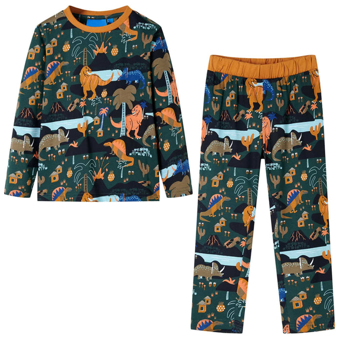 Pijamale de copii cu mâneci lungi, verde închis 104 - WALTI WALTI
