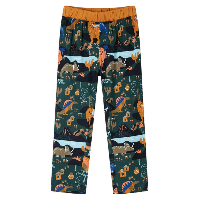 Pijamale de copii cu mâneci lungi, verde închis 104 - WALTI WALTI