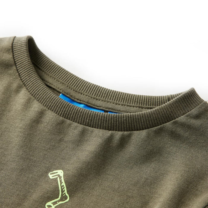 Tricou pentru copii cu mâneci lungi, kaki, 92 WALTI