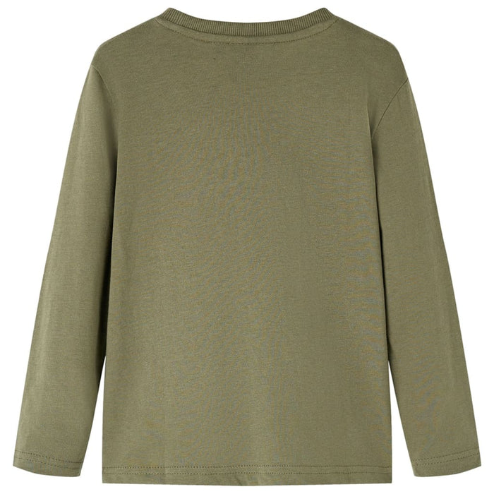 Tricou pentru copii cu mâneci lungi, kaki, 104 WALTI