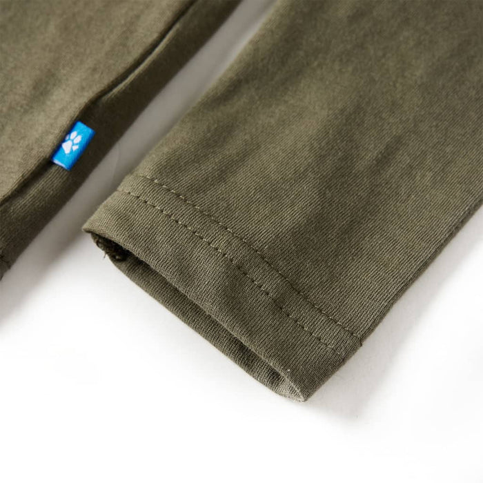 Tricou pentru copii cu mâneci lungi, kaki, 104 WALTI
