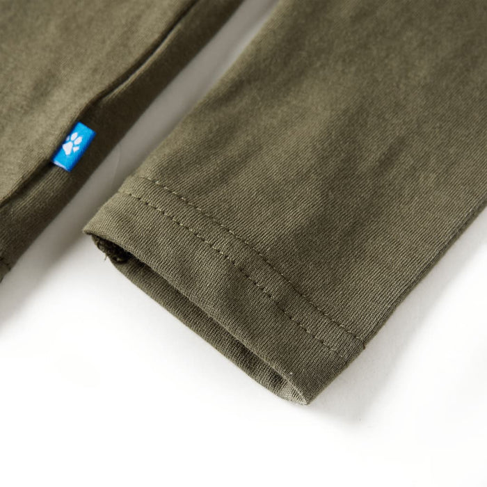 Tricou pentru copii cu mâneci lungi, kaki, 116 WALTI