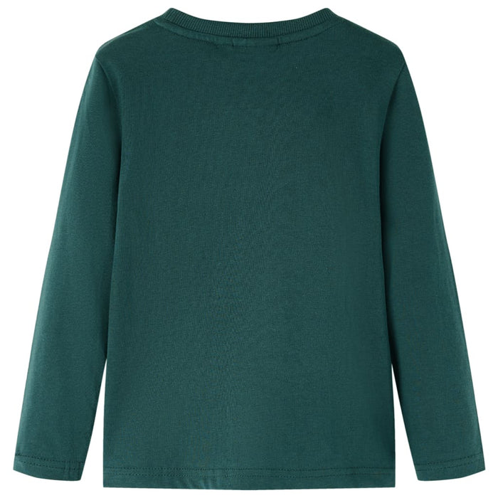 Tricou de copii cu mâneci lungi verde închis 92 WALTI