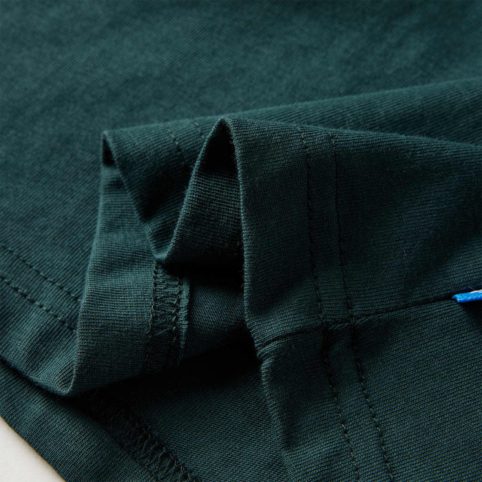 Tricou de copii cu mâneci lungi verde închis 104 - WALTI WALTI