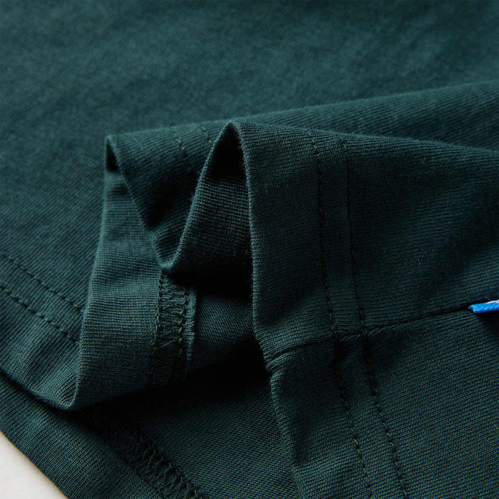 Tricou de copii cu mâneci lungi verde închis 128 - WALTI WALTI