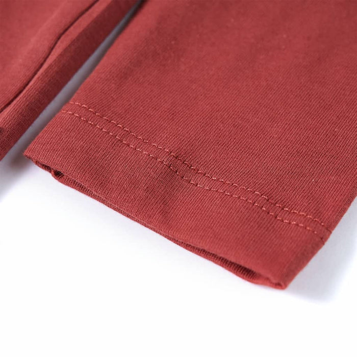 Tricou pentru copii cu mâneci lungi, roșu ars, 92 WALTI