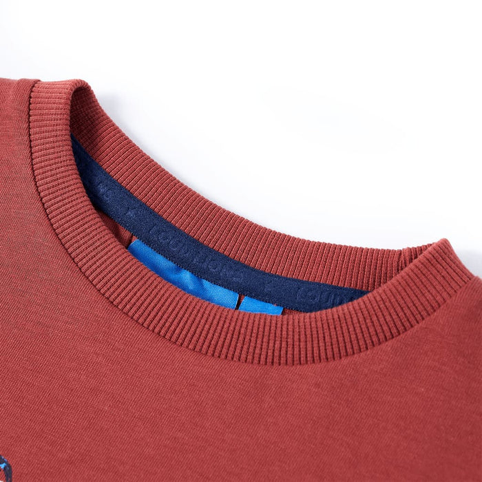 Tricou pentru copii cu mâneci lungi, roșu ars, 140 WALTI