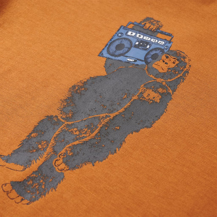 Tricou pentru copii cu mâneci lungi, ocru închis, 92 WALTI