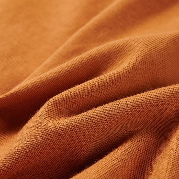 Tricou pentru copii cu mâneci lungi, ocru închis, 92 WALTI