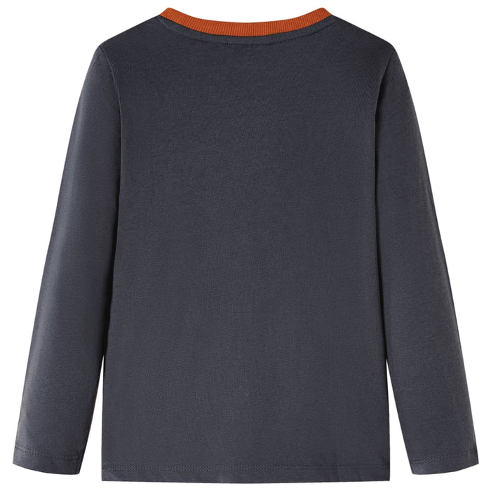 Tricou pentru copii cu mâneci lungi, antracit, 92 WALTI