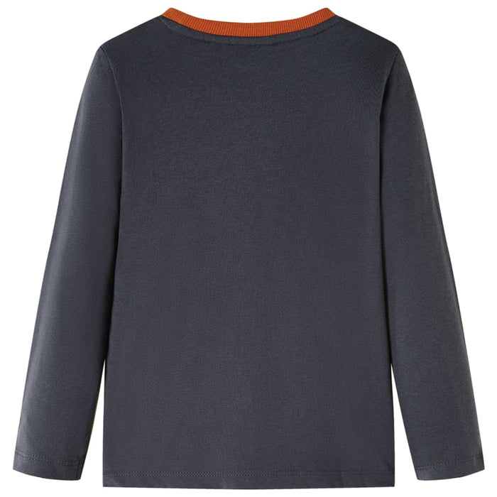 Tricou pentru copii cu mâneci lungi, antracit, 104 WALTI