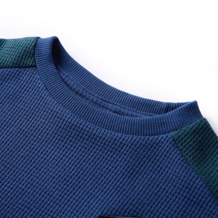 Bluzon pentru copii striat, bleumarin, 116 WALTI