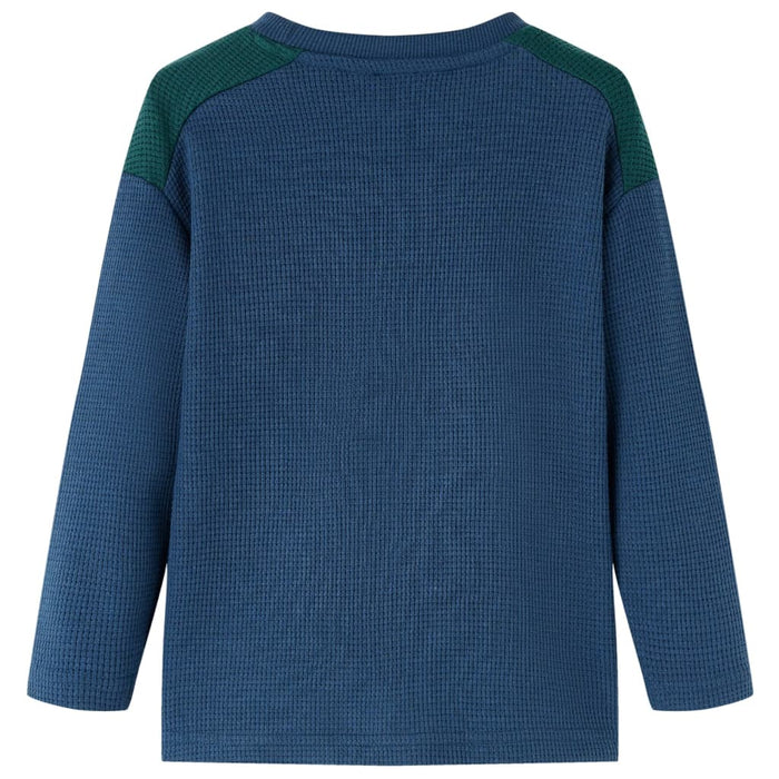 Bluzon pentru copii striat, bleumarin, 128 WALTI