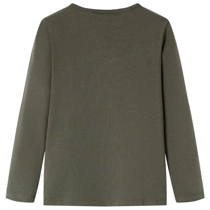 Tricou cu mâneci lungi pentru copii, kaki, 104 WALTI