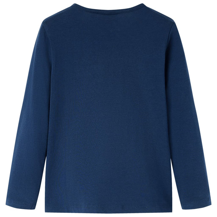 Tricou cu mâneci lungi pentru copii, bleumarin 104 WALTI