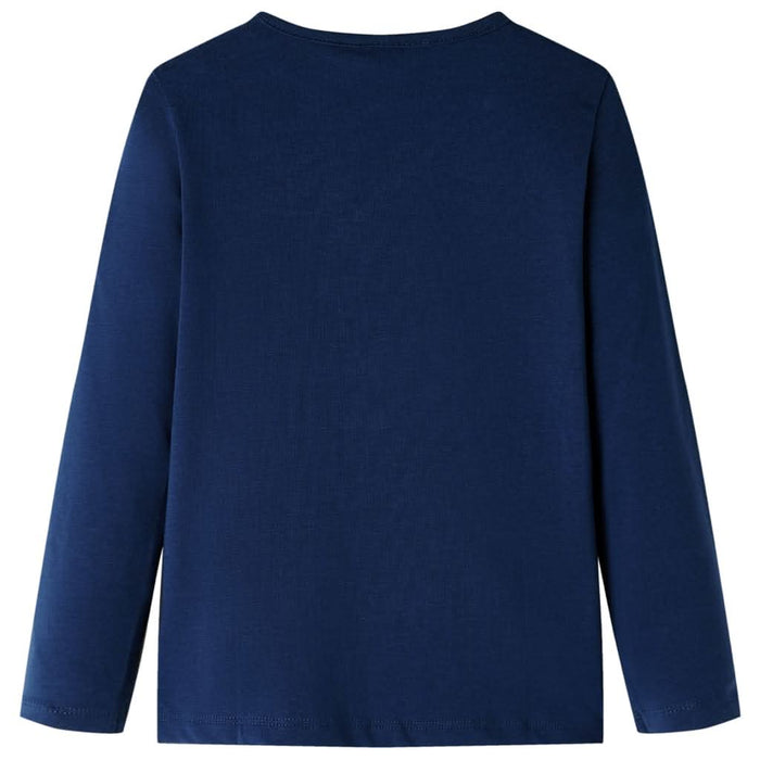 Tricou de copii cu mâneci lungi, bleumarin, 116 - WALTI WALTI