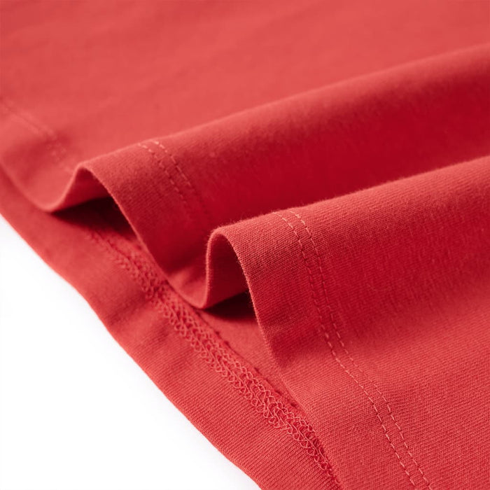 Tricou de copii cu mâneci lungi, roșu ars, 128 WALTI