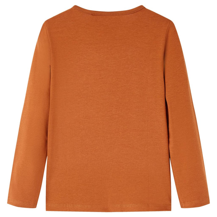 Tricou pentru copii cu mâneci lungi, coniac, 92 WALTI