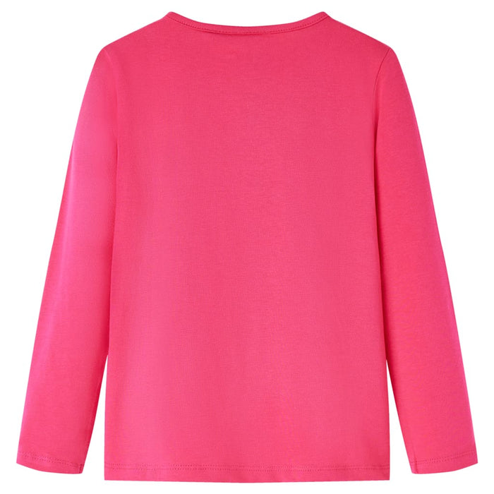Tricou pentru copii cu mâneci lungi, roz aprins, 116 - WALTI WALTI