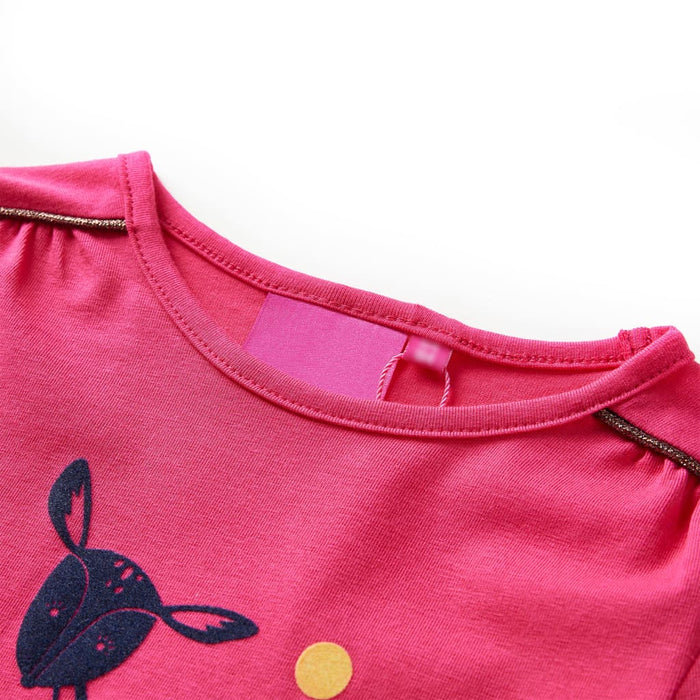 Tricou pentru copii cu mâneci lungi, roz aprins, 116 - WALTI WALTI
