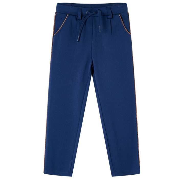 Pantaloni pentru copii cu șnur, bleumarin, 104 - WALTI WALTI